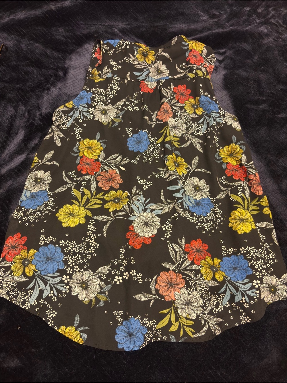 Black sheer floral blouse Pink Rose - Picture 2 of 9